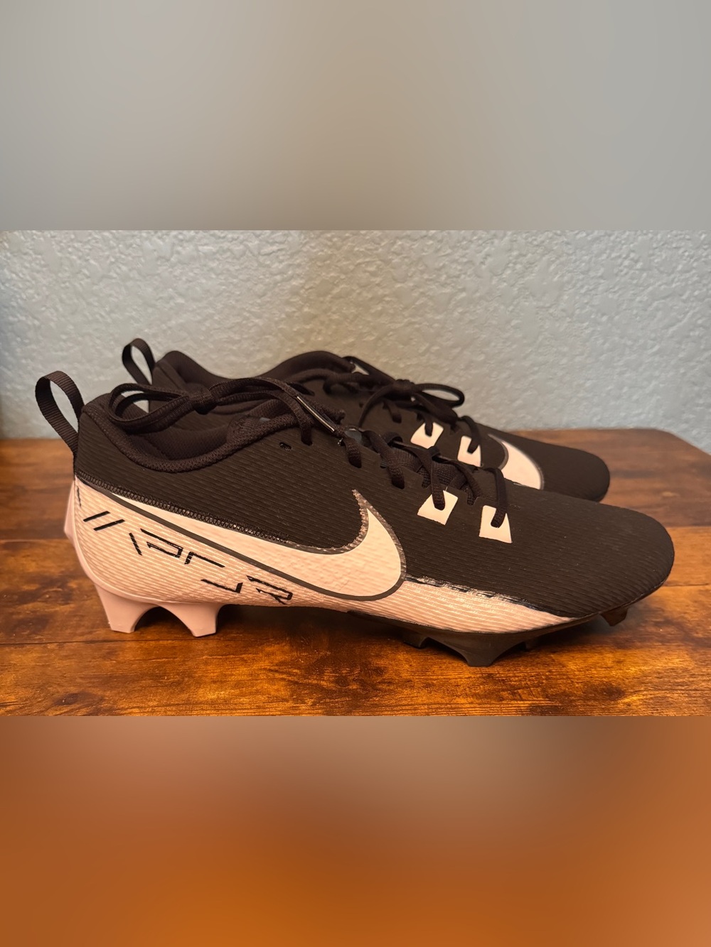 Nike Vapor Edge Speed 360 2 Football Cleats Black White DA5455-001 Size 14